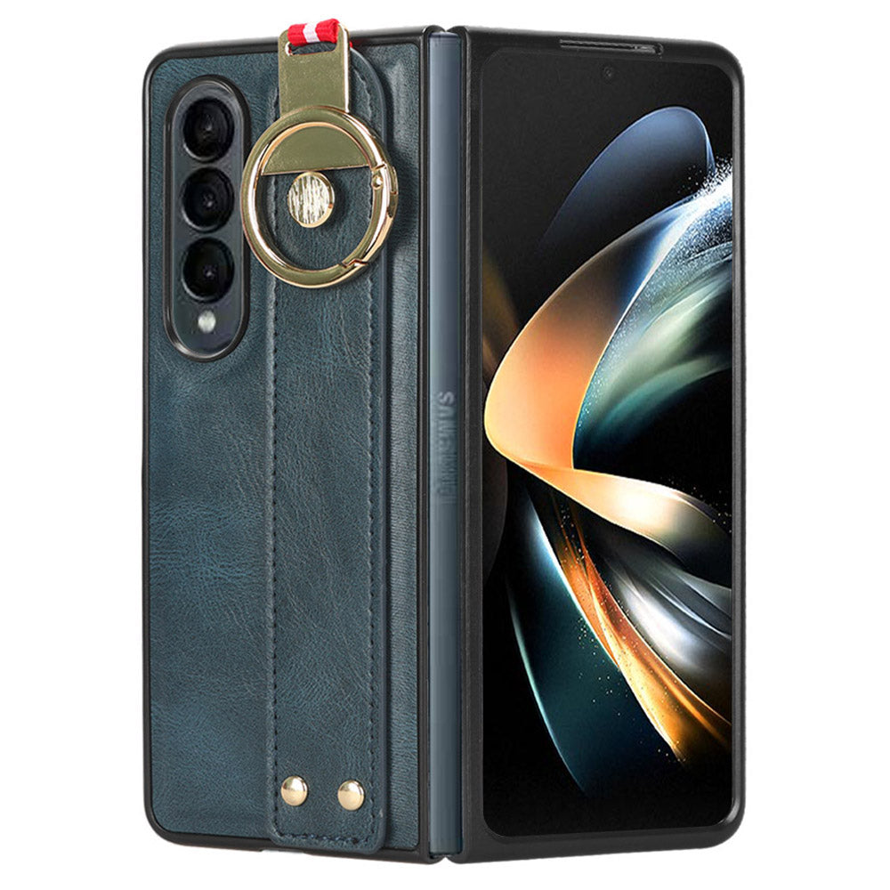 Telefoncover til Samsung Galaxy Z Fold4 5G Armbånd Læderbelægning PC TPU-etui med nakkestrop Telefoncover til Samsung Galaxy Z Fold4 5G Armbånd Læderbelægning PC TPU-etui med nakkestrop